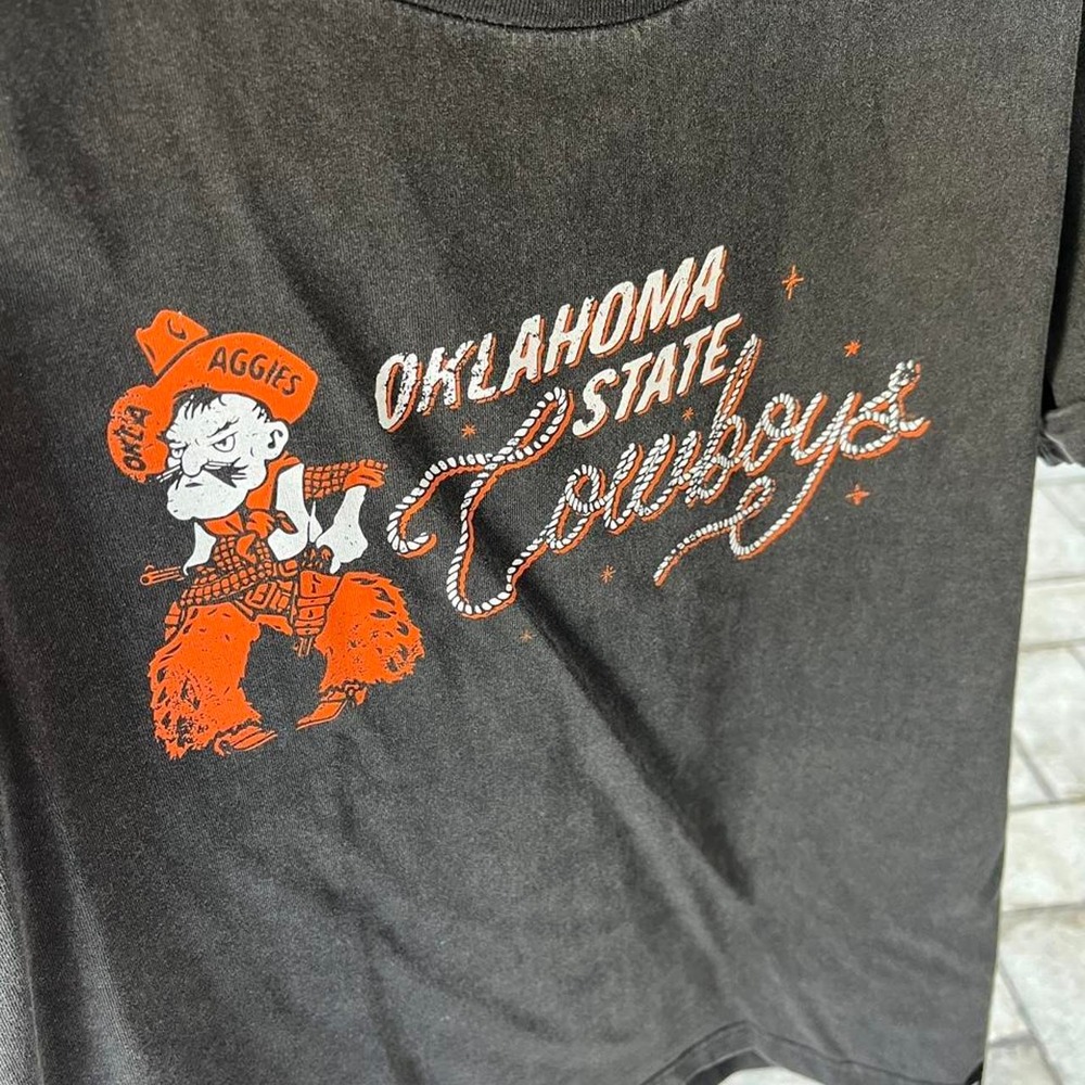 Gameday Social Oklahoma State Cowboys Black Graphic Tee Sz XL NWT